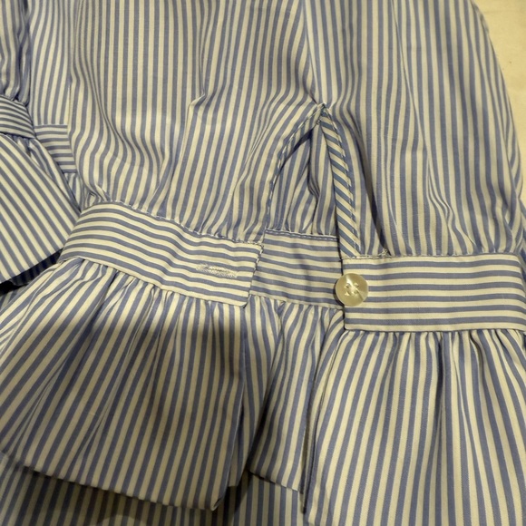 Blue Striped Ruffle Dress - Picture 6 of 9